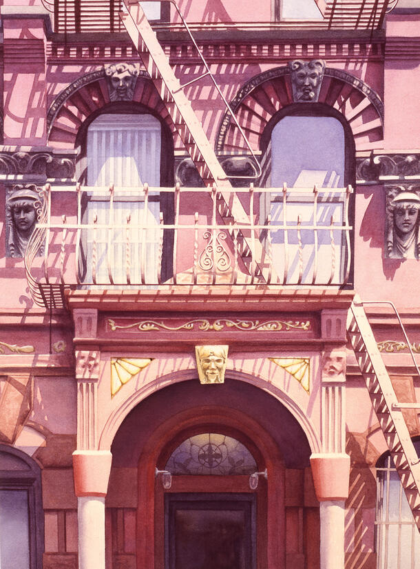 Fire Escape - Fukushima - Watercolor Fire Escape - Fukushima - Watercolor