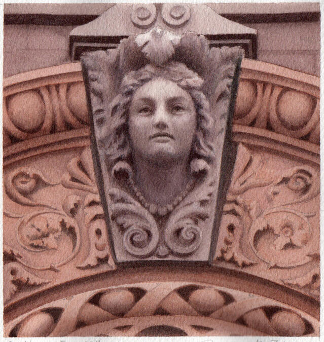 Building in East Village (Framed) 5 x 5