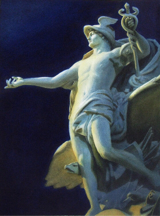 Effigy series watercolor painting by Michiyo Fukushima