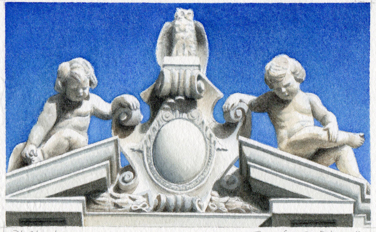 Effigy series watercolor painting by Michiyo Fukushima