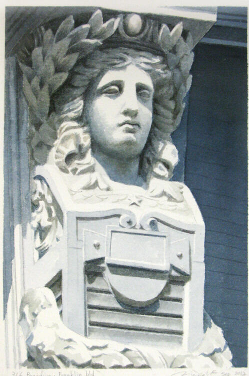 Effigy series watercolor painting by Michiyo Fukushima