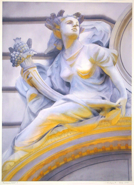 Effigy series watercolor painting by Michiyo Fukushima